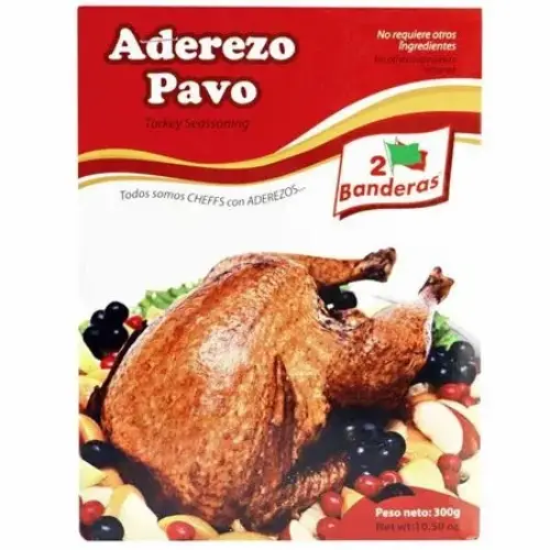 2 banderas aderezo pavo