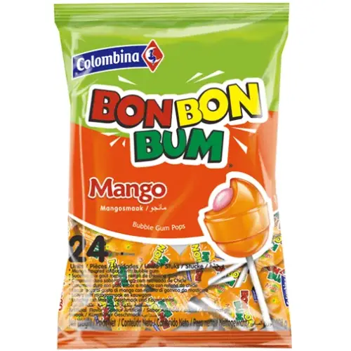 Colombina bon bon bum mango lollipops