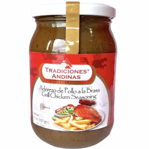 Tradiciones andinas aderezo pollo a la braza